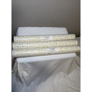 3 Rolls Vtg Bayridge Floral Wallpaper Pattern S8441 Vinyl Coated New Old Stock